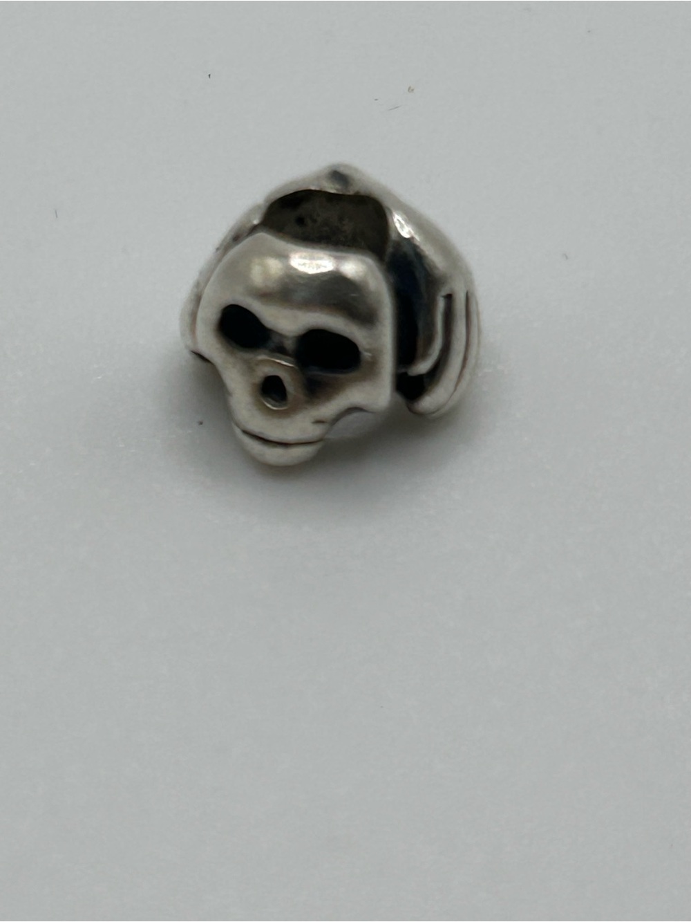 LAA Trollbeads Bead Of Fortune Sterling Silver Charm TAGBE-40055 Retired Skull H